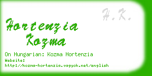 hortenzia kozma business card